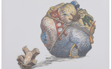 Claes Oldenburg (b. 1929), House Ball with Fallen Toy Bear (1997)