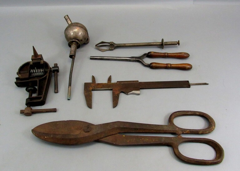 Collection of 6 Special Antique\Old Work Tools