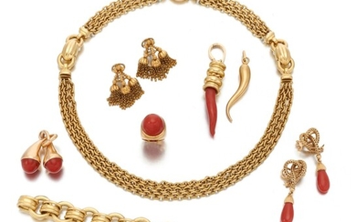 Collection of gold and coral jewels (Collezione di gioielli in oro e corallo) , Collection of gold and coral jewels (Collezione di gioielli in oro e corallo)