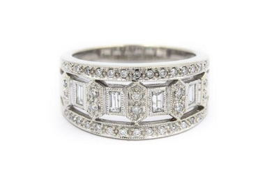 Contemporary White Gold and Diamond Ring