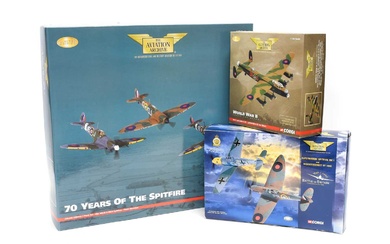 Corgi Aviation Archive 1:72 Scale AA99189 70 Years Of The Spitfire 3 Piece Set