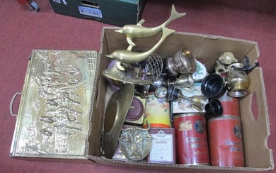 Cow & Gate, and other tins, trophies, brass ware:- One Box, ...