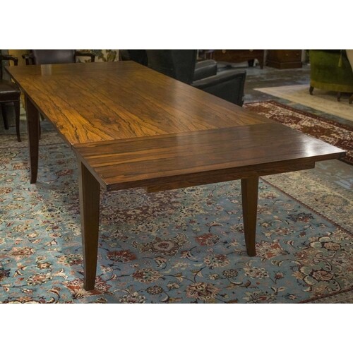 DINING TABLE, rosewood with rectangular top and leaf extensi...