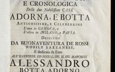 De Rossi, Bonaventura, Istoria genealogica e