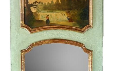 Decorated Trumeau Mirror