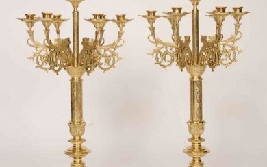 Details about +Solid Brass 7 light Ornate Church