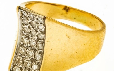 Diamond & 14KT Yellow Gold Ring, Size: 6, 6G