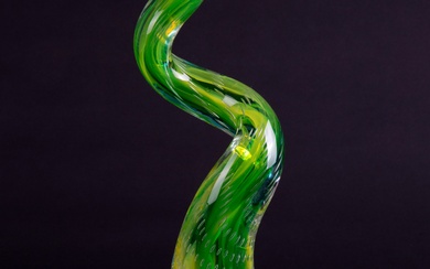 ERMANNO NASON. Glass sculpture in shades of green