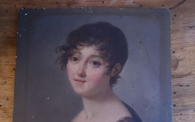 Ecole FRANCAISE vers 1815 Portrait de femme... - Lot 41 - Paris Enchères - Collin du Bocage