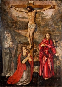 Ecole Flamande du XVII° siècle Le Christ en Croix…
