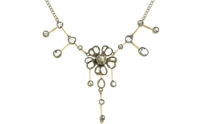 Edwardian diamond pendant with chain replacement