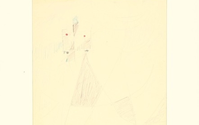 Egill Jacobsen: Komposition. Sign. EJ 54 7–10. Pencil and crayon on paper. Visible size 28×22 cm. Unframed.