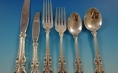 El Grandee by Towle Sterling Silver Flatware Set For 8 Service 48 Pieces