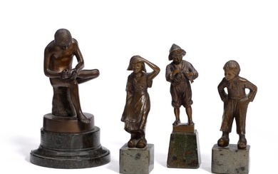 Ernst Beck, a.o. (b. 1879, d. 1941) Four bronze figures of which...