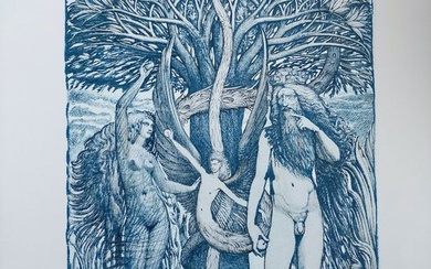 Ernst Fuchs (1930-2015) - Adam and Eve