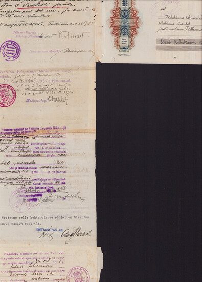 Estonia bill of credit & Court judgement for not paying 1925