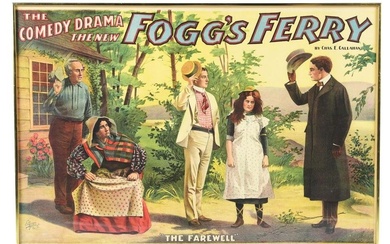 FOGG'S FERRY "THE FAREWELL" PAPER LITHOGRAPH.