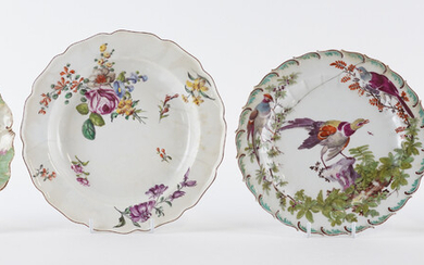 FOUR ENGLISH PORCELAIN DISHES AND PLATES (4)