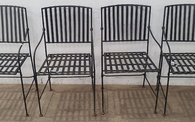 FOUR METAL CHAIRS