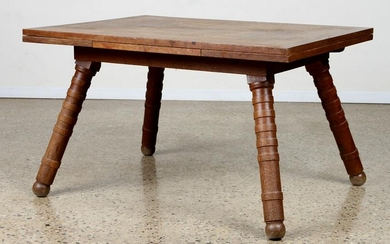 FRENCH OAK DINING TABLE BY MAURICE DUFRENE 1950