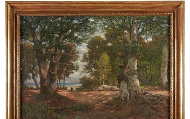 Fanny Assenbaum (German, 1848-1901), , Wooded Coastal