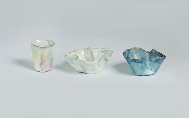 Fausto Melotti (Rovereto, 1901 - Milano, 1986), Lotto composto di 3 piccole ceramiche. 1965 ca.