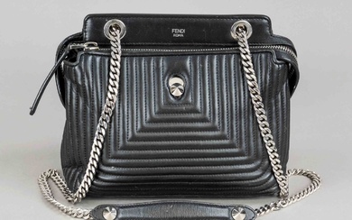 Fendi, Black Quilted Leather Dotcom