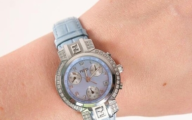 Fendi Zucca Womens Diamond Wrist Watch, 33mm