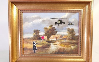 Fictional World (1980) - Banksy´s Helicopter helps Glowing Girl with Balloon
