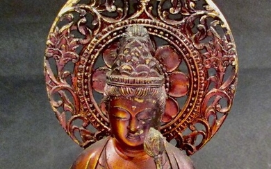 Figure - Bronze - Gilt Bronze figure “ 観音” - Avalokiteśvara - Japan - early Showa period