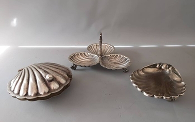 Figures - Sea Shells (3) - Silver - Portugal - Early 20th century