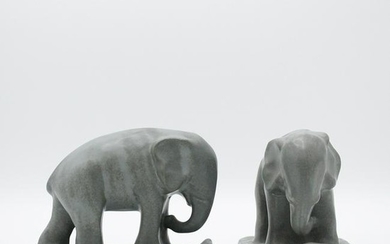 Fine Quality Art Pottery Elephant Bookends