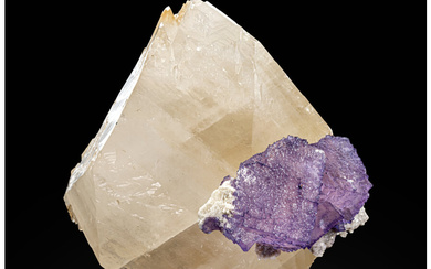 Fluorite on Calcite Elmwood Mine, Carthage, Smith County, Tennessee,...