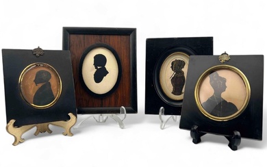 Four Early 19th Century Silhouette Miniatures