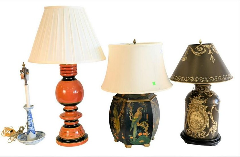 Four Piece Lot of Table Lamps, to include a Chinese