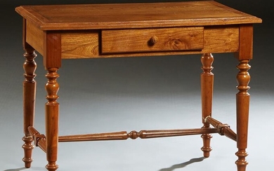 French Carved Cherry Louis XVI Style Writing Table