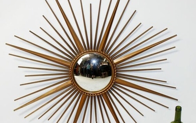 French Chaty Vallauris sunburst mirror