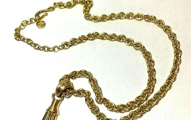 French Designer Givenchy Gold Tassel Necklace