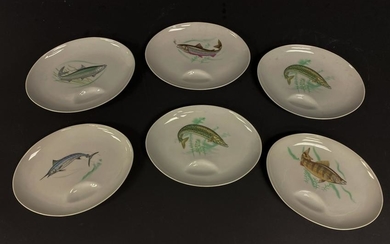 French Porcelain Fish Plates
