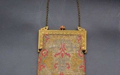 French evening bag, early 20th century brass