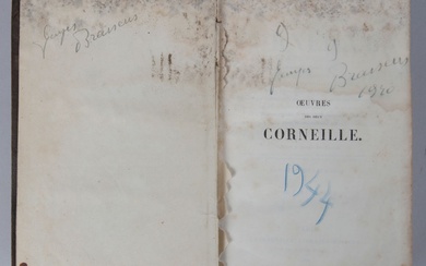 GEORGES BRASSENS : Un livre original de Corneille... - Lot 41 - Coutau-Bégarie