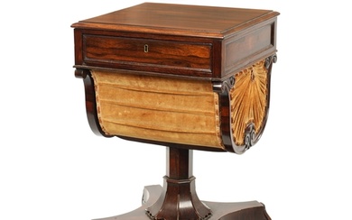 GILLOWS LANCASTER. A WILLIAM IV ROSEWOOD WORK/WRITING TABLE ...