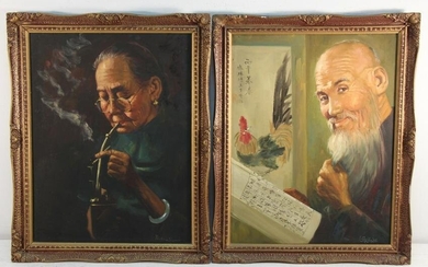 GROUPING OF TWO PORTRAITS.
