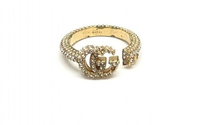 GUCCI Double G Ring with Crystal No. 18 Gucci