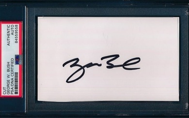 George W. Bush Signed 3x5 Index Card Former President PSA/DNA 184892