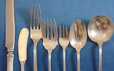 Georgian Shell by Fr Whiting Concord Sterling Silver Flatware Service Set 88 Pcs