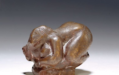 Gernot Rumpf, né en 1941 à Kaiserslautern, nu féminin, sculpture en bronze, monogr., env. 8x10x8cm