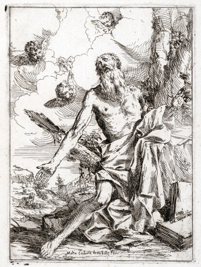 Giulio Carpioni (Venezia, 1613 - Vicenza, 1679), San Gerolamo nel deserto / Madonna del Rosario / Il Fuoco.