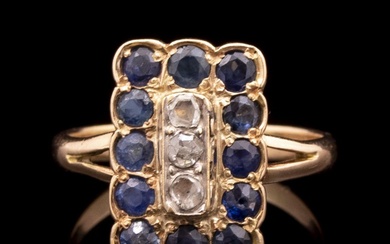 Gold, Diamonds & Sapphires Ring