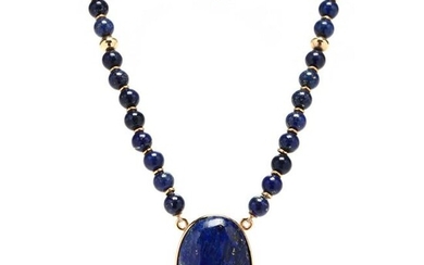 Gold and Lapis Lazuli Necklace